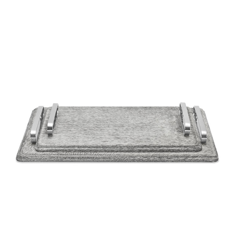 Interlude Audrina Stainless Steel Decorative Tray Set Perigold